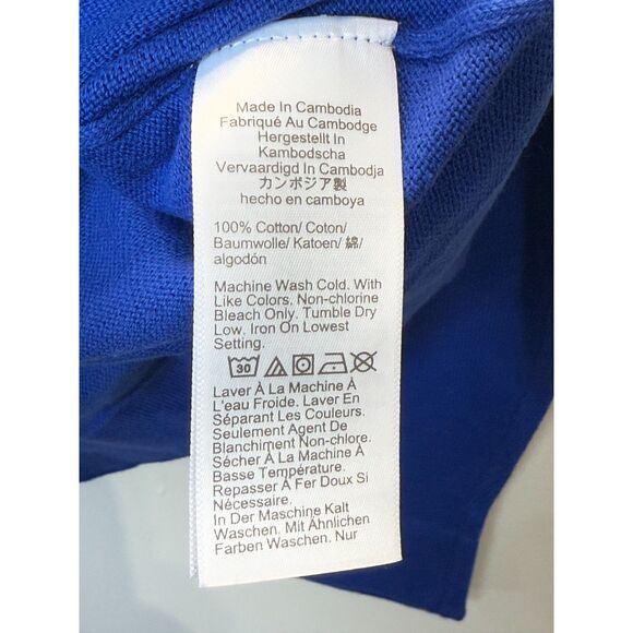 J. Crew Women's BV341 Size S Royal Blue Cotton Ruffleneck Sweater Pullover NWT - Picture 4 of 7